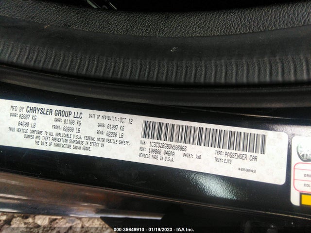 2013 DODGE AVENGER R/T VIN: 1C3CDZBG8DN506866