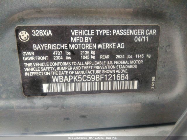 WBAPK5C59BF121684 BMW 3 Series 328i Xdrive