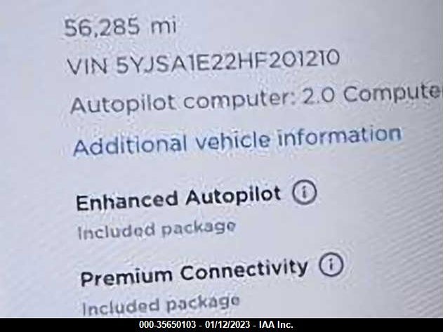 Tesla Model S 75d 2017 5YJSA1E22HF201210 Image 17