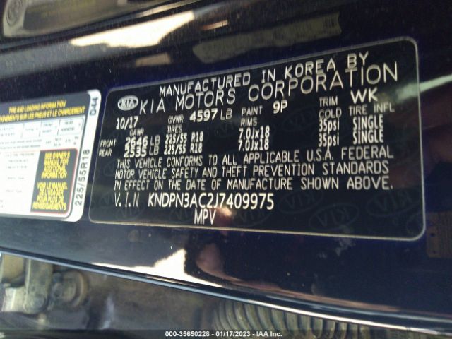 KNDPN3AC2J7409975 KIA Sportage Ex