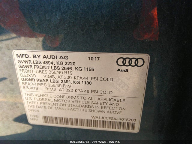 WA1JCCFSXJR015280 Audi Q3 Premium Plus