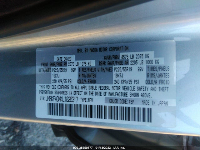 2020 Mazda CX-5, VIN: JM3KFADM4L1826317