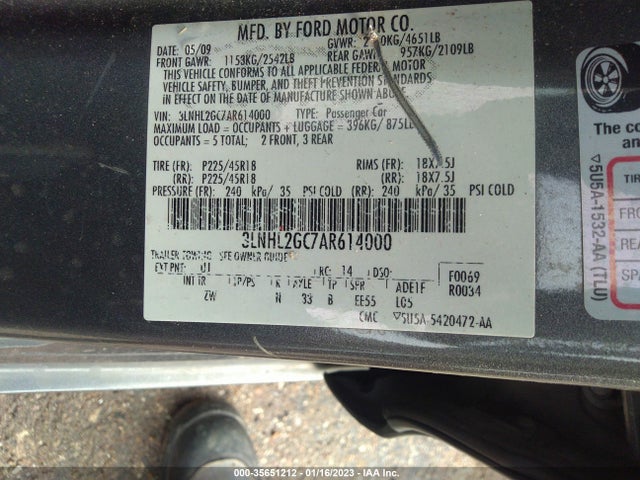 Lincoln MKZ 2010 3LNHL2GC7AR614000 Image 10