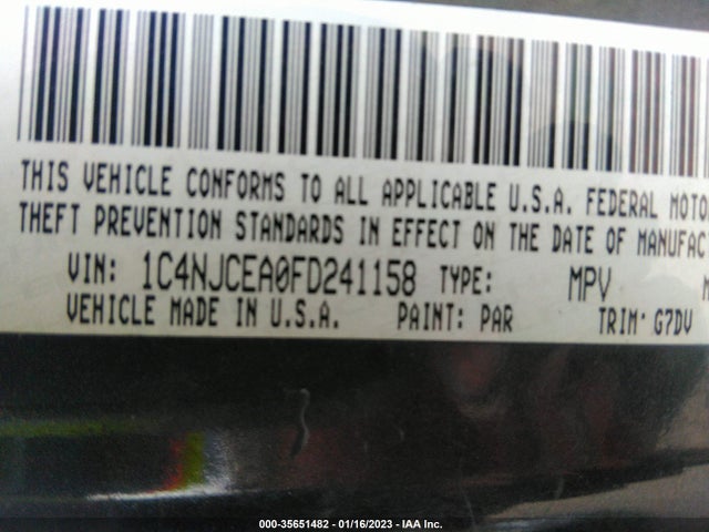 1C4NJCEA0FD241158 Jeep Compass Latitude