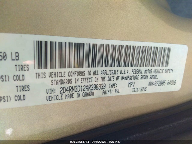 Dodge Grand Caravan Hero 2010 2D4RN3D12AR396939 Image 10