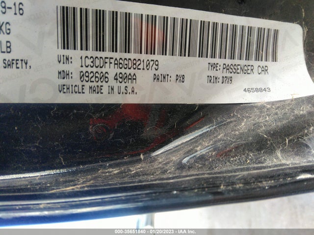 Dodge DART 2016 1C3CDFFA6GD821079 Image 10