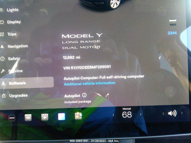 5YJYGDEE8MF299061 Tesla Model Y Long Range Dual Motor All-wheel Drive