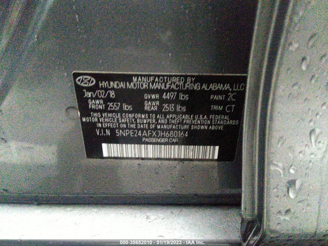Hyundai SONATA SE 2018 5NPE24AFXJH680164 Image 10