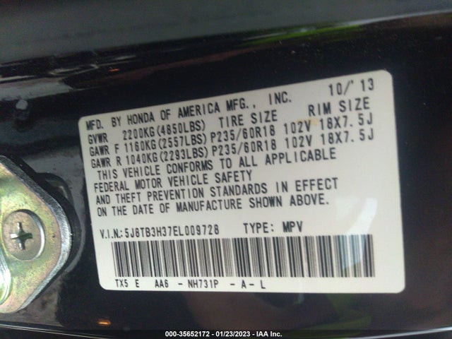 Acura RDX 2014 5J8TB3H37EL009728 Image 9