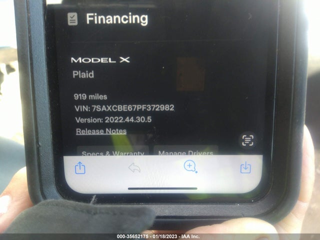 2023 Tesla Model X, VIN: 7SAXCBE67PF372982