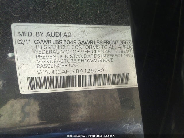 WAUDGAFL6BA129780 Audi S4 Premium Plus