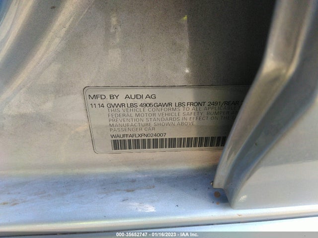 2015 Audi A4, VIN: WAUFFAFLXFN024007