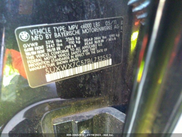 BMW X3 35i 2011 5UXWX7C57BL732552 Image 11