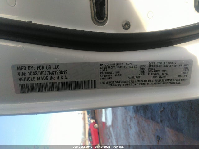2022 Jeep Grand Wagoneer, VIN: 1C4SJVFJ7NS129819