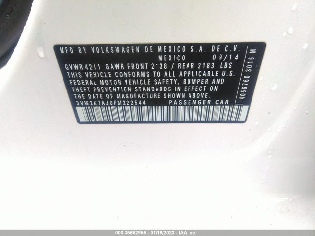 3VW2K7AJ0FM222544 Volkswagen Jetta Sedan 2.0l S W/technology