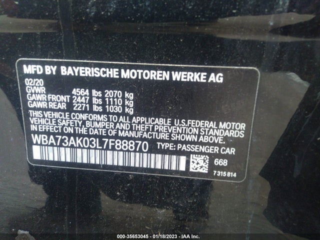 BMW 2 Series 228i Xdrive 2020 аукцион фото