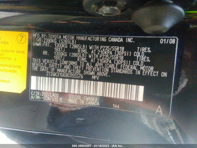 Lexus RX 350 2008 2T2GK31U68C055576 Image 10