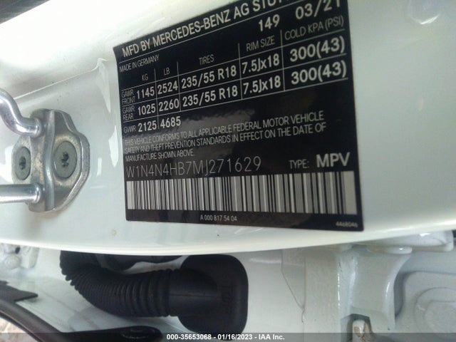 2021 Mercedes-Benz GLA-Class, VIN: W1N4N4HB7MJ271629