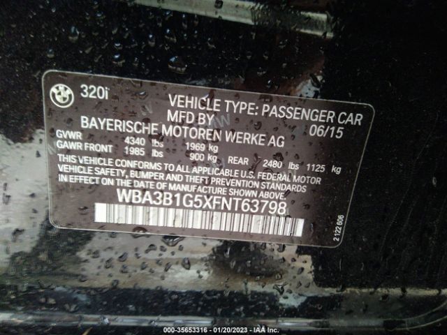 WBA3B1G5XFNT63798 BMW 3 Series 320i