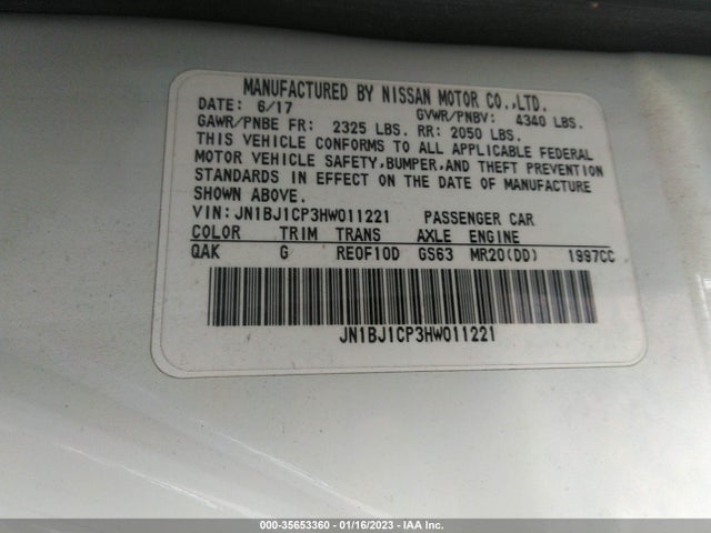 2017 Nissan Qashqai, VIN: JN1BJ1CP3HW011221