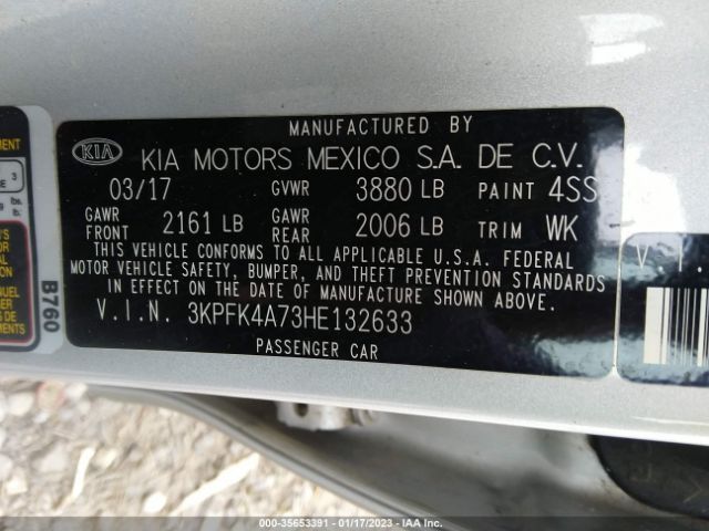 3KPFK4A73HE132633 KIA FORTE LX