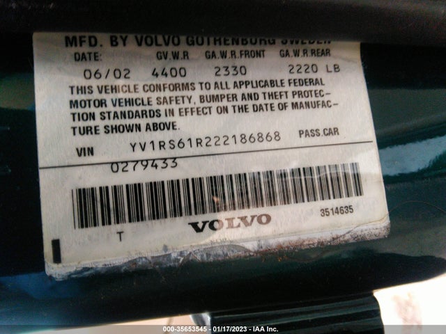 YV1RS61R222186868 Volvo S60