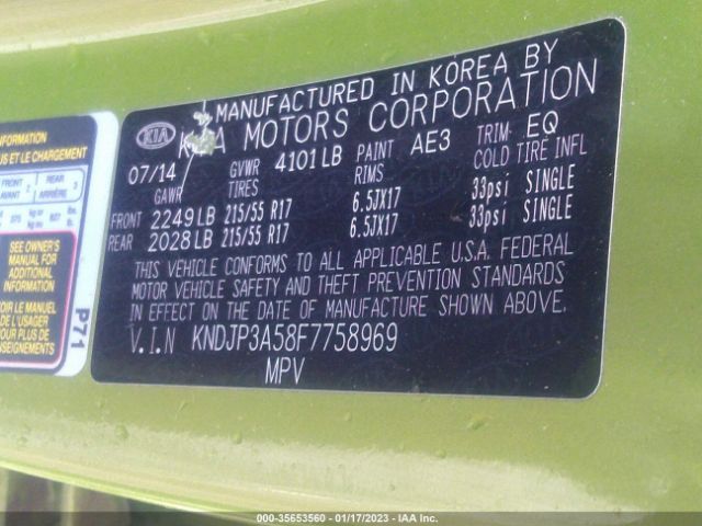 KNDJP3A58F7758969 KIA SOUL +