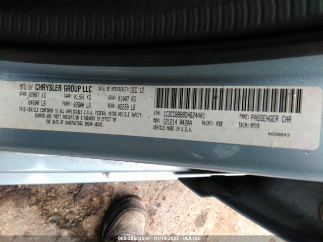 Chrysler 200 Touring 2013 1C3CCBBB8DN624401 Image 10