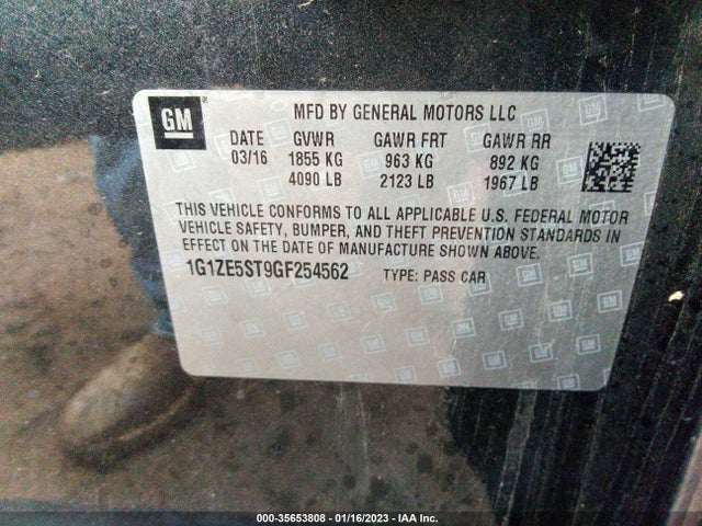 Chevrolet MALIBU LT 2016 1G1ZE5ST9GF254562 Image 10
