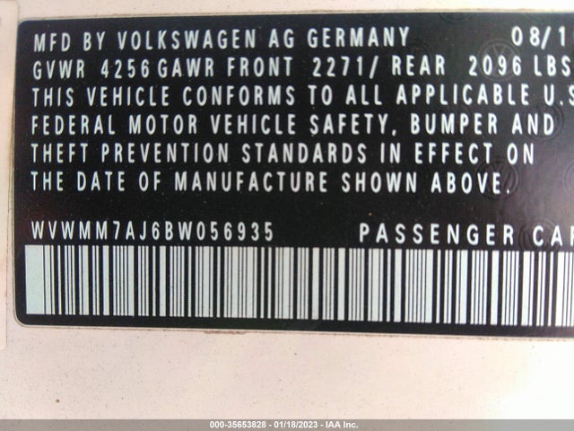 Volkswagen Golf Tdi 2011 WVWMM7AJ6BW056935 Image 9