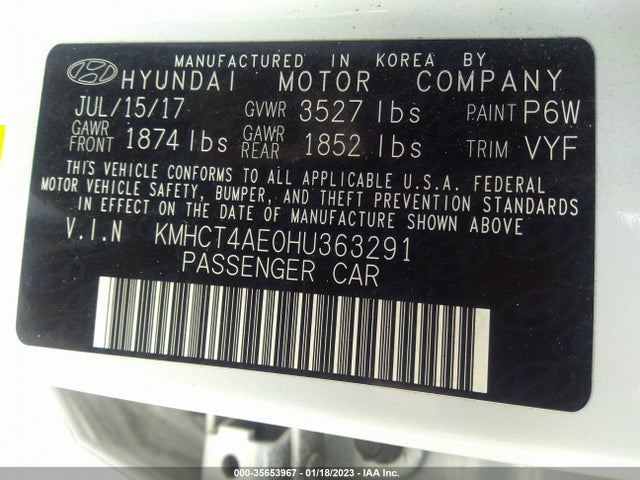 Hyundai Accent Value Edition 2017 KMHCT4AE0HU363291 Image 11
