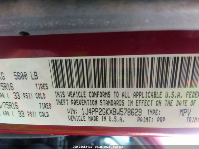 1J4PP2GKXBW578629 Jeep Liberty Sport