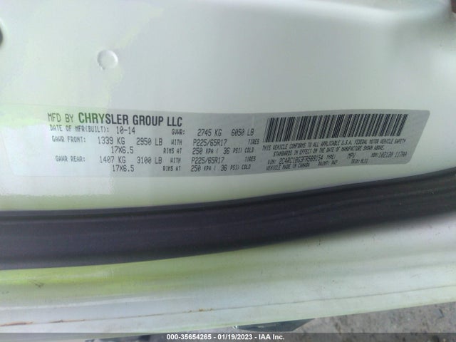 2015 Chrysler Town & Country, VIN: 2C4RC1BG3FR589154