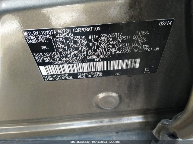 Toyota 2ar-fe 2014 JTMZFREV9ED033111 Image 26