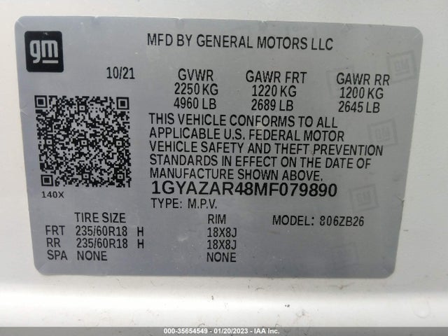2021 Cadillac XT4, VIN: 1GYAZAR48MF079890