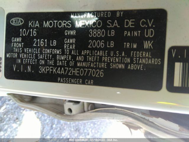3KPFK4A72HE077026 KIA FORTE LX