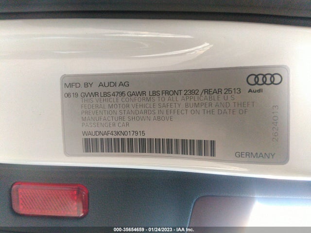 Audi A4 PREMIUM 2019 WAUDNAF43KN017915 Image 9