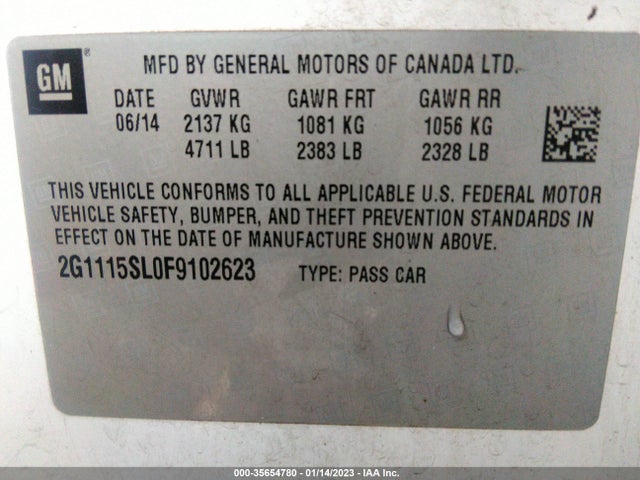 Chevrolet Impala 2015 2G1115SL0F9102623 Image 21