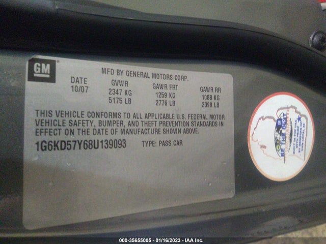 Cadillac DTS 2008 1G6KD57Y68U139093 Image 10