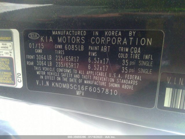 KNDMB5C16F6057810 KIA SEDONA LX