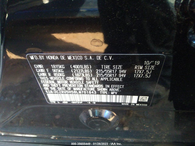 Honda HR-V EX 2020 3CZRU5H58LM701843 Image 9