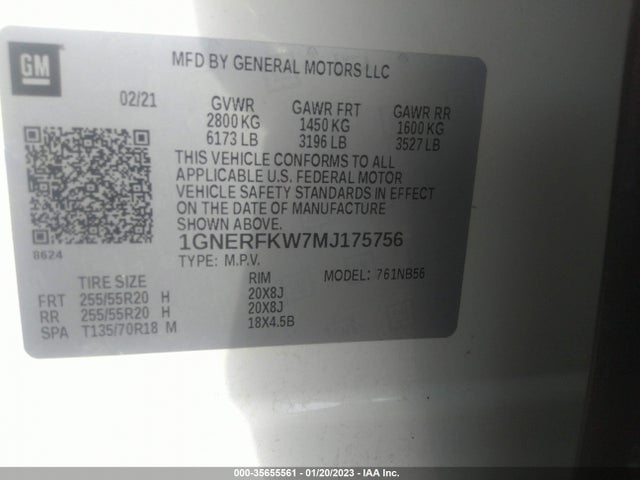 Chevrolet Traverse Ls 2021 1GNERFKW7MJ175756 Image 9