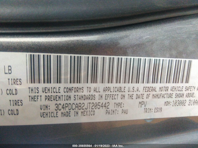 Dodge JOURNEY SE 2018 3C4PDCAB2JT205442 Image 9
