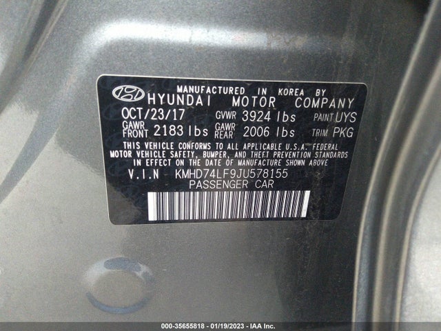 Hyundai ELANTRA SE 2018 KMHD74LF9JU578155 Image 11