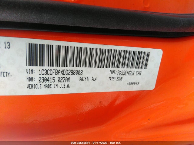 Dodge DART SXT 2013 1C3CDFBAXDD288008 Image 10