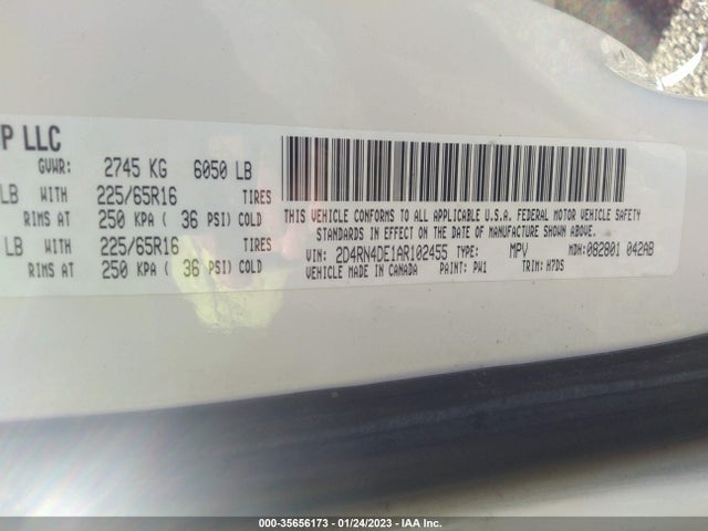 Dodge Grand Caravan Se 2010 2D4RN4DE1AR102455 Image 10