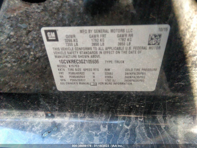 Chevrolet Silverado 1500 Lt 2016 1GCVKREC3GZ105936 Image 10