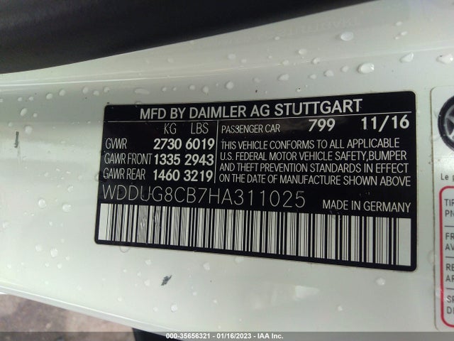 2017 Mercedes-Benz S-Class, VIN: WDDUG8CB7HA311025