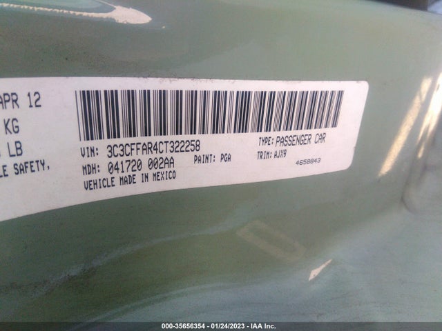 3C3CFFAR4CT322258 Fiat 500