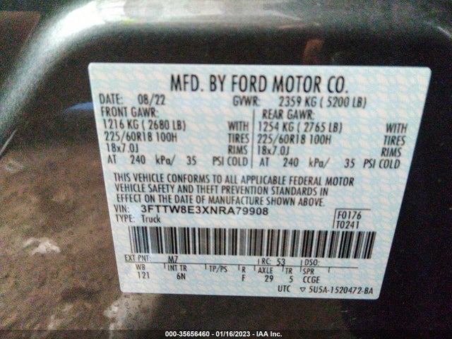 2022 Ford Maverick, VIN: 3FTTW8E3XNRA79908